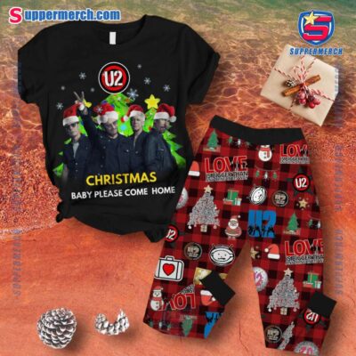 U2 Christmas Baby Please Come Home Pajamas Set fBm18s7