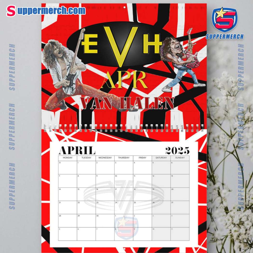 Van Halen Wall Hanging Calendar 2025-y 4Xd3oki