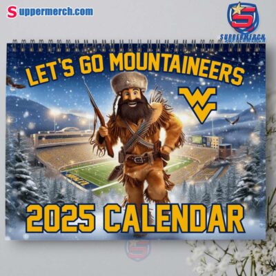 West Virginia Mountaineers Wall Hanging Calendar 2025-a ZBbFqlH