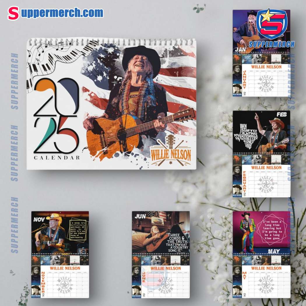 Willie Nelson Wall Hanging Calendar 2025 8nL93ya