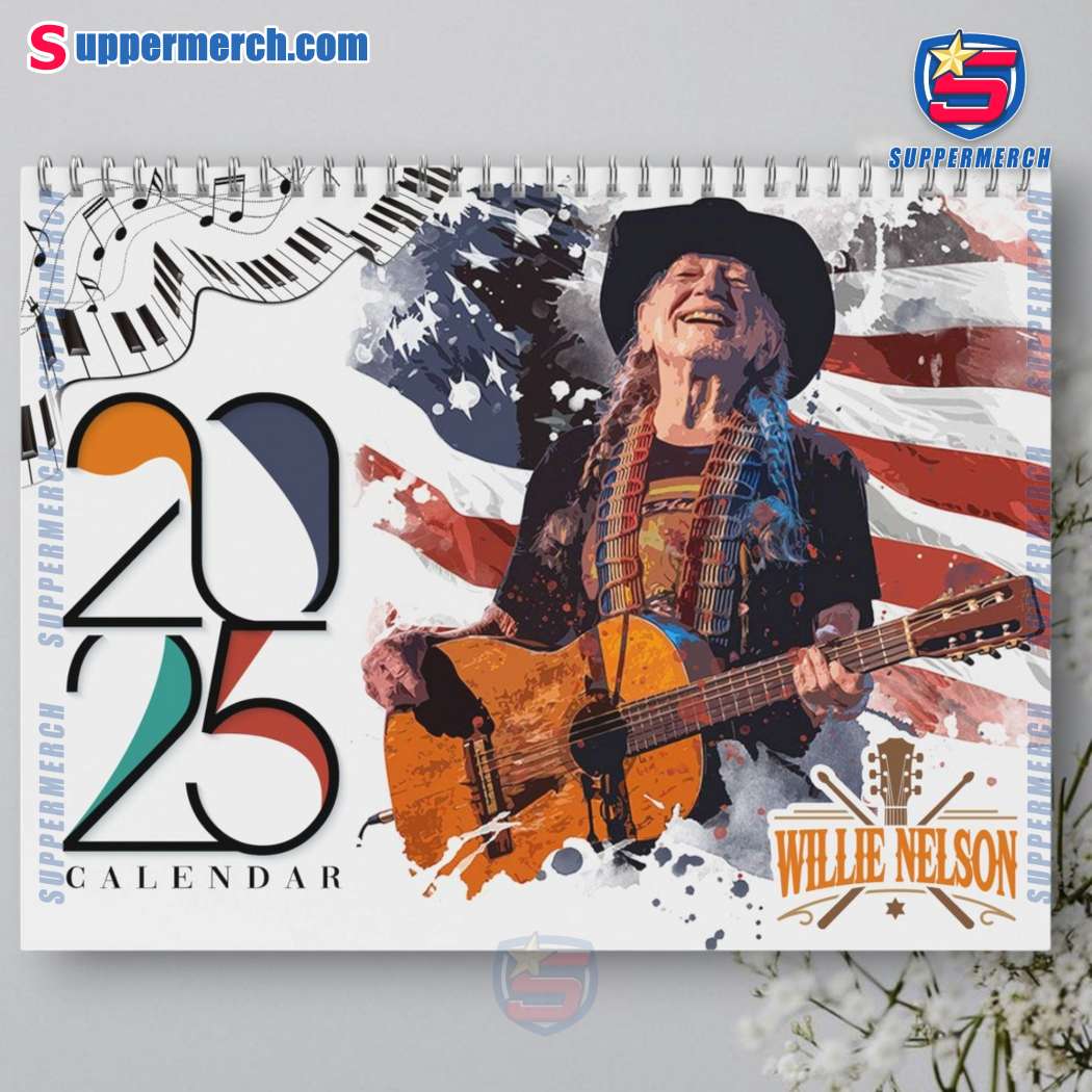 Willie Nelson Wall Hanging Calendar 2025-a e7Q4Emz