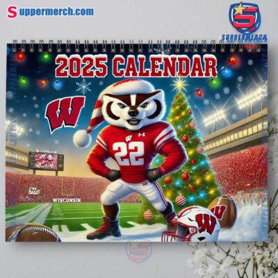 Wisconsin Badgers Wall Hanging Calendar 2025-a tP5Ngiu