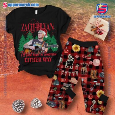Zach Bryan I'll Find Hope In Tomorrow Either Way Christmas Pajamas Set gF0XhZY