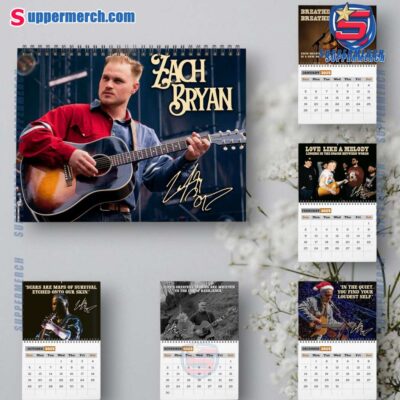 Zach Bryan Wall Hanging Calendar 2025 WxZLiKk