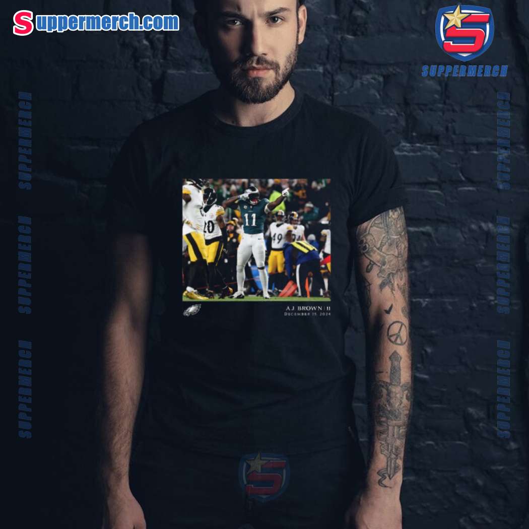 A.J. Brown December 15, 2024 Philadelphia Eagles NFL Flash Features Week 15 T-shirt-b pvd9P2D