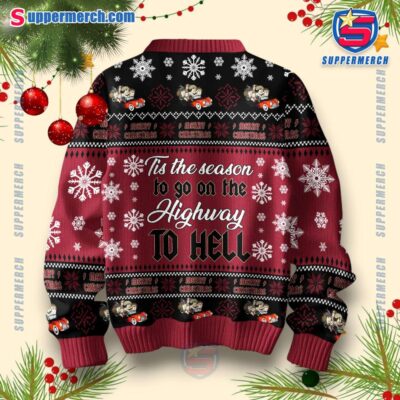 Acdc Tis The Season To Go On The Highway To Hell Ugly Christmas Sweater-a wF7pOGQ