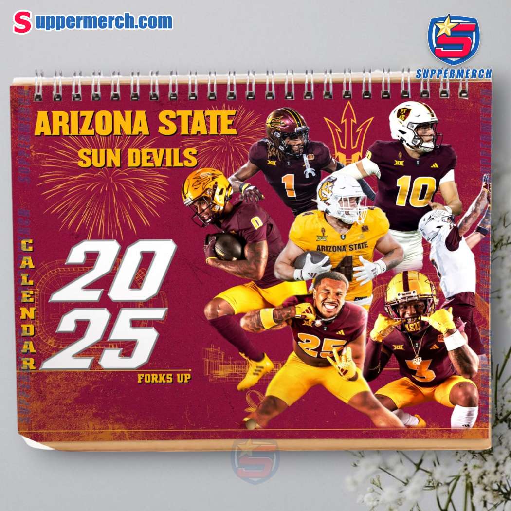Arizona State Sun Devils Wall Hanging Calendar 2025-a 25mUErP