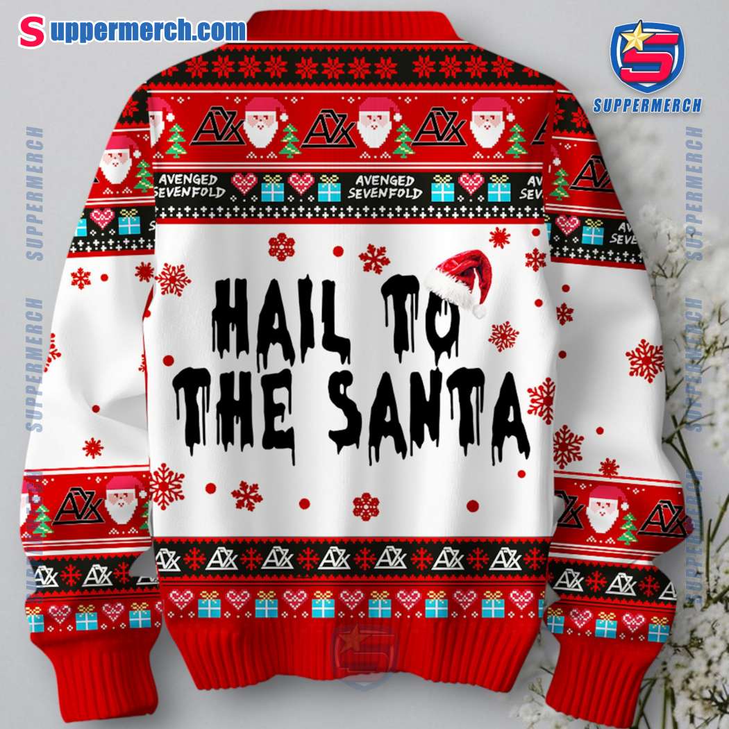 Avenged Sevenfold Hail To The Santa Ugly Christmas Sweater-b YJlLUkX