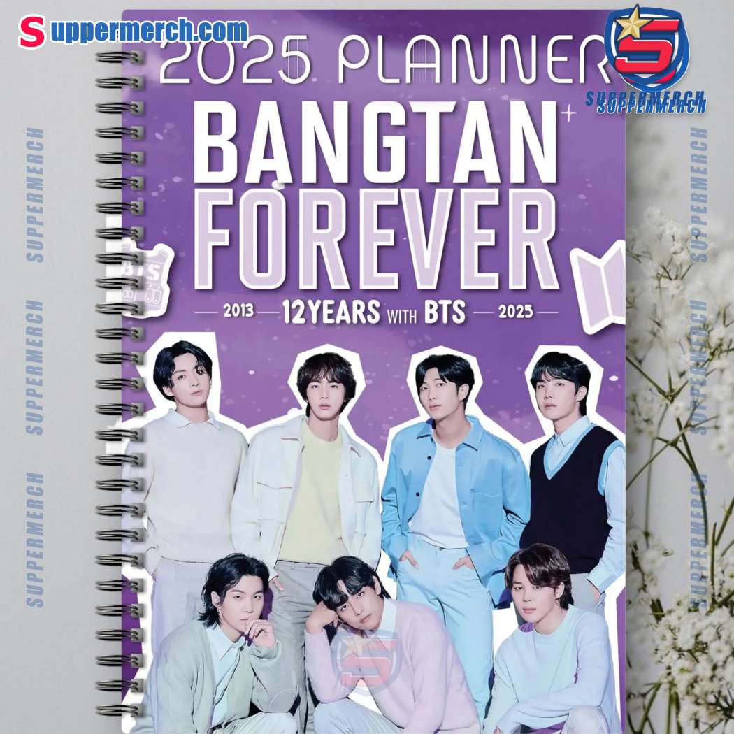 BTS Bangtan Forever 12 Years 2013-2025 2025 Daily Planner-a vncgAbF