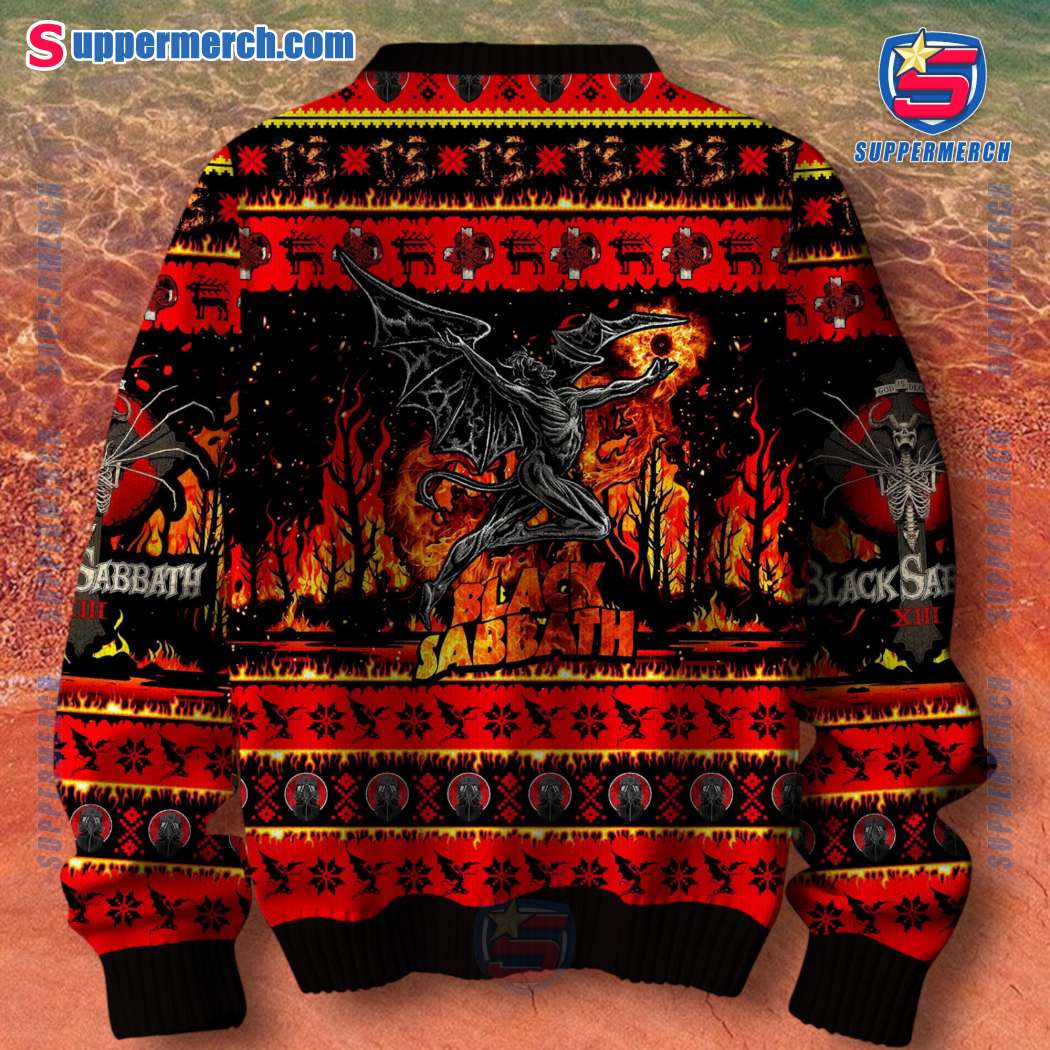Black Sabbath XIII Ugly Christmas Sweater-b I8ctxNn