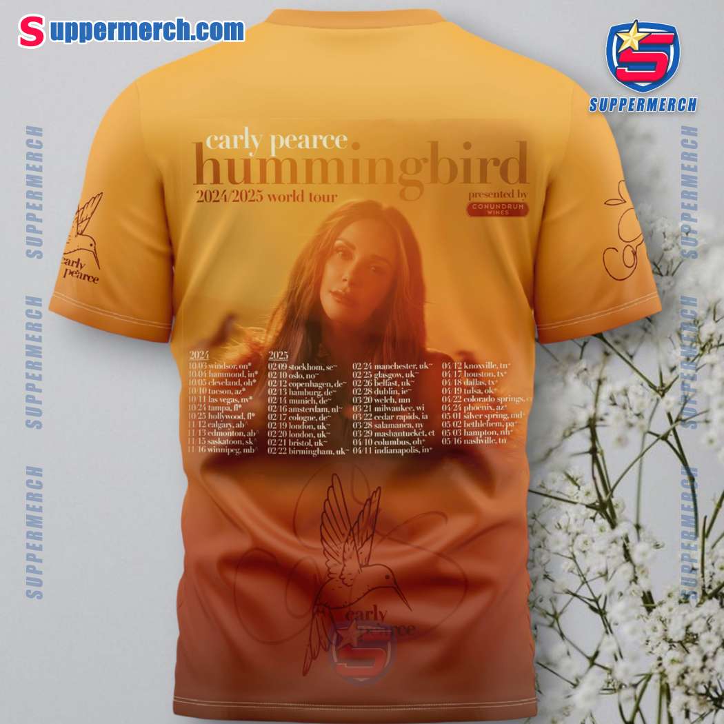 Carly Pearce Hummingbird 20242025 World Tour Shirt-a D5CPZE3