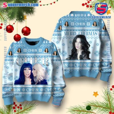 Cher Singer Merry Christmas Sweater bIJZc3C