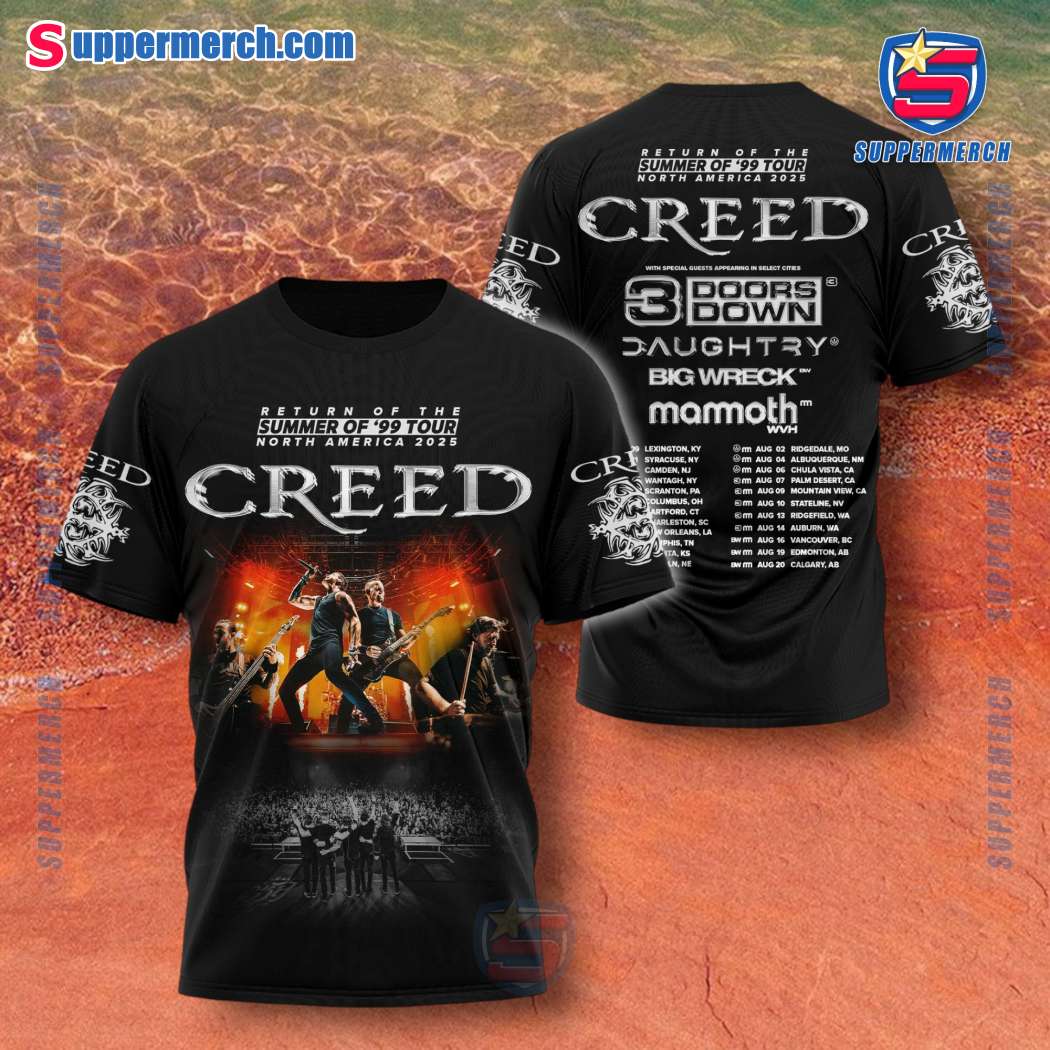 Creed Return Of The Summer Of '99 Tour North America 2025 T-shirt, Hoodie Zuv4CSV