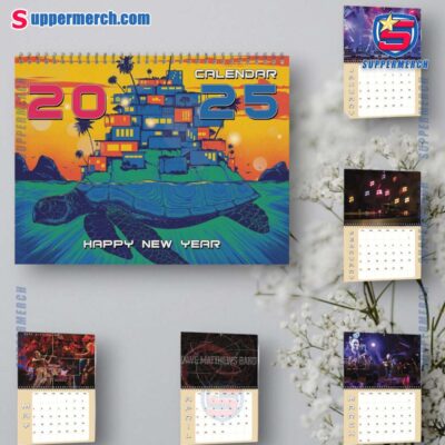 Dave Matthews Band Happy New Year Wall Hanging Calendar 2025 72wpGry
