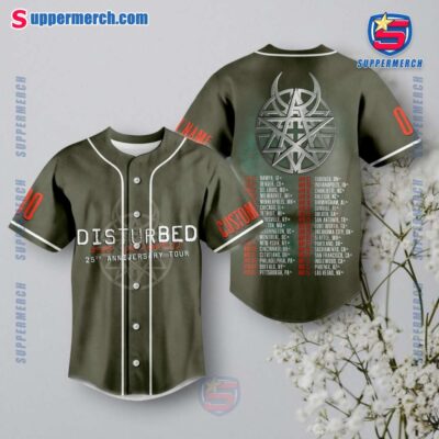 Disturbed The Sickness 25th Anniversary Tour Personalized Baseball Jersey usnGFhz