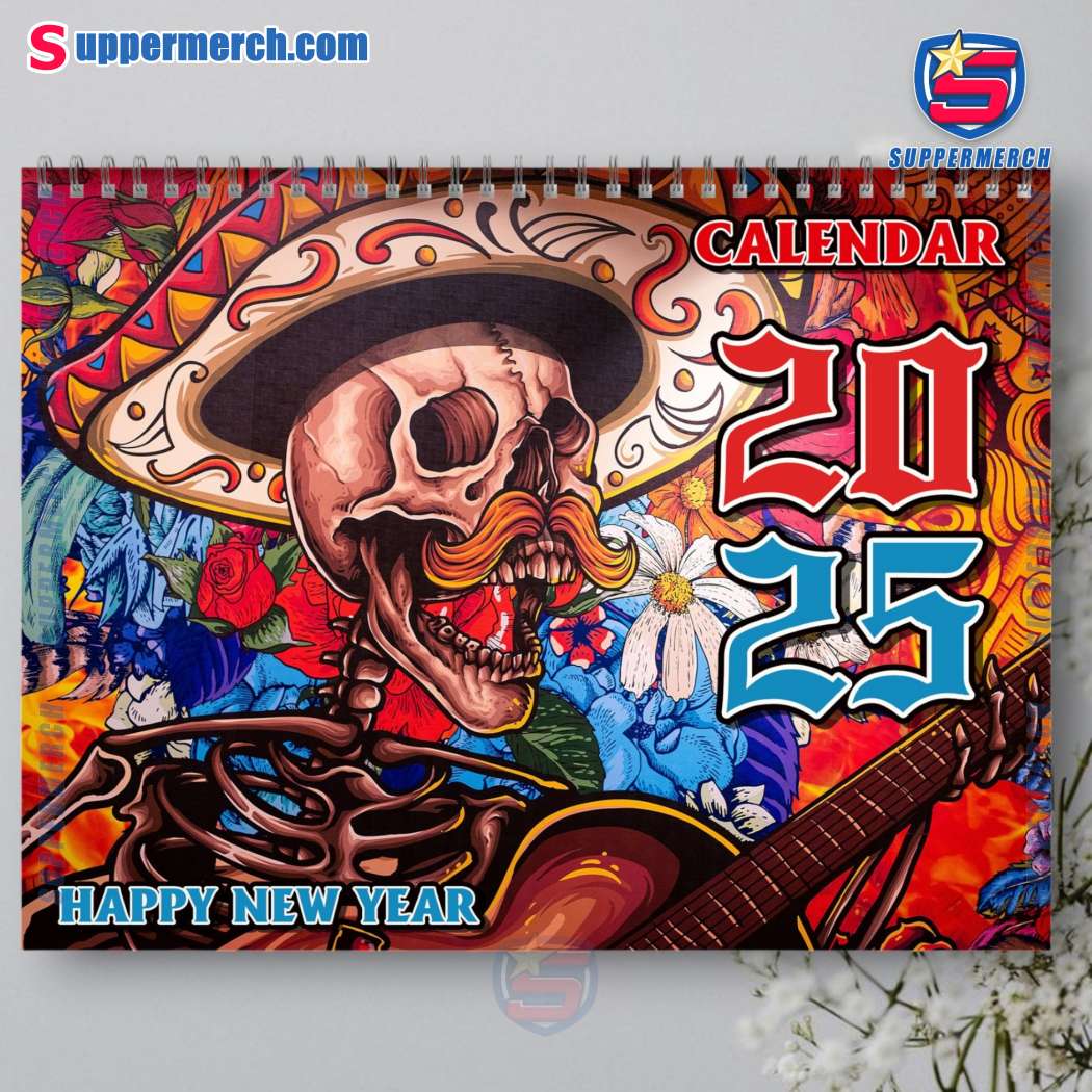 Grateful Dead Happy New Year Wall Hanging Calendar 2025-a ZBtyDiC