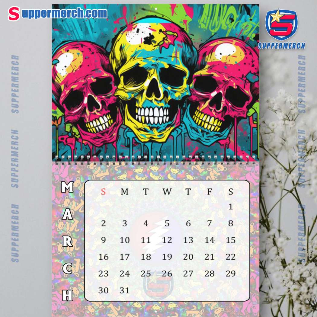 Grateful Dead Happy New Year Wall Hanging Calendar 2025-x 8OGLpoM