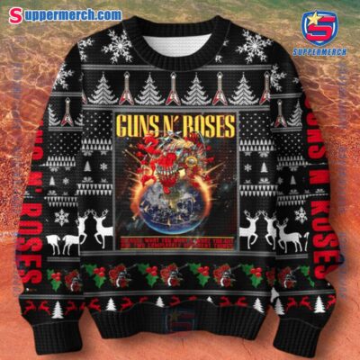 Guns N' Roses 40 Years 1985-2025 Ugly Christmas Sweater-a tlqPvXR