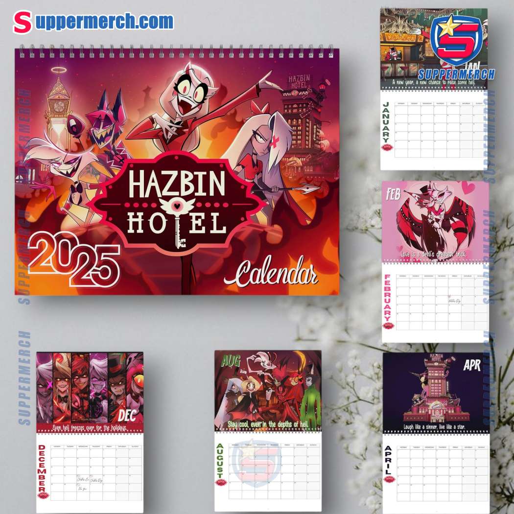 Hazbin Hotel Wall Hanging Calendar 2025 LCMNsE3