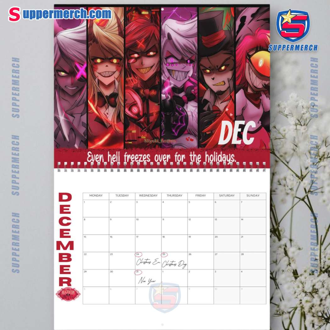 Hazbin Hotel Wall Hanging Calendar 2025-b uNPbrxX