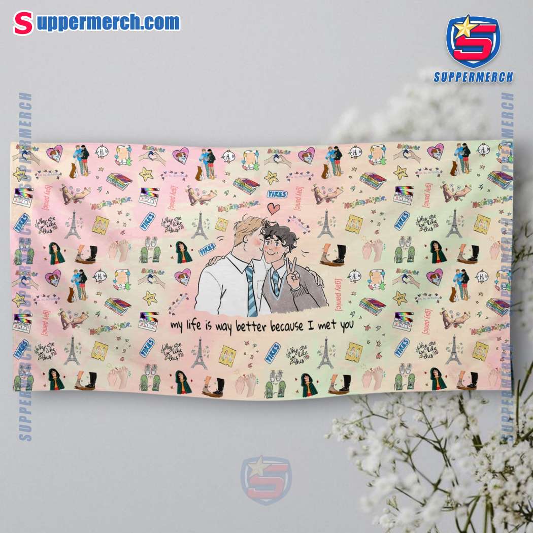 Heartstopper My Life Is Way Better Because I Met You Square Tablecloth-a uK7Hs9T