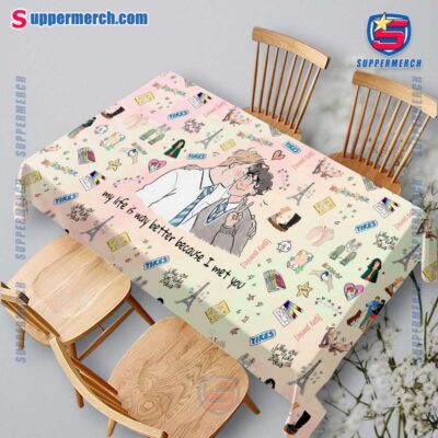 Heartstopper My Life Is Way Better Because I Met You Square Tablecloth Gn92vJN