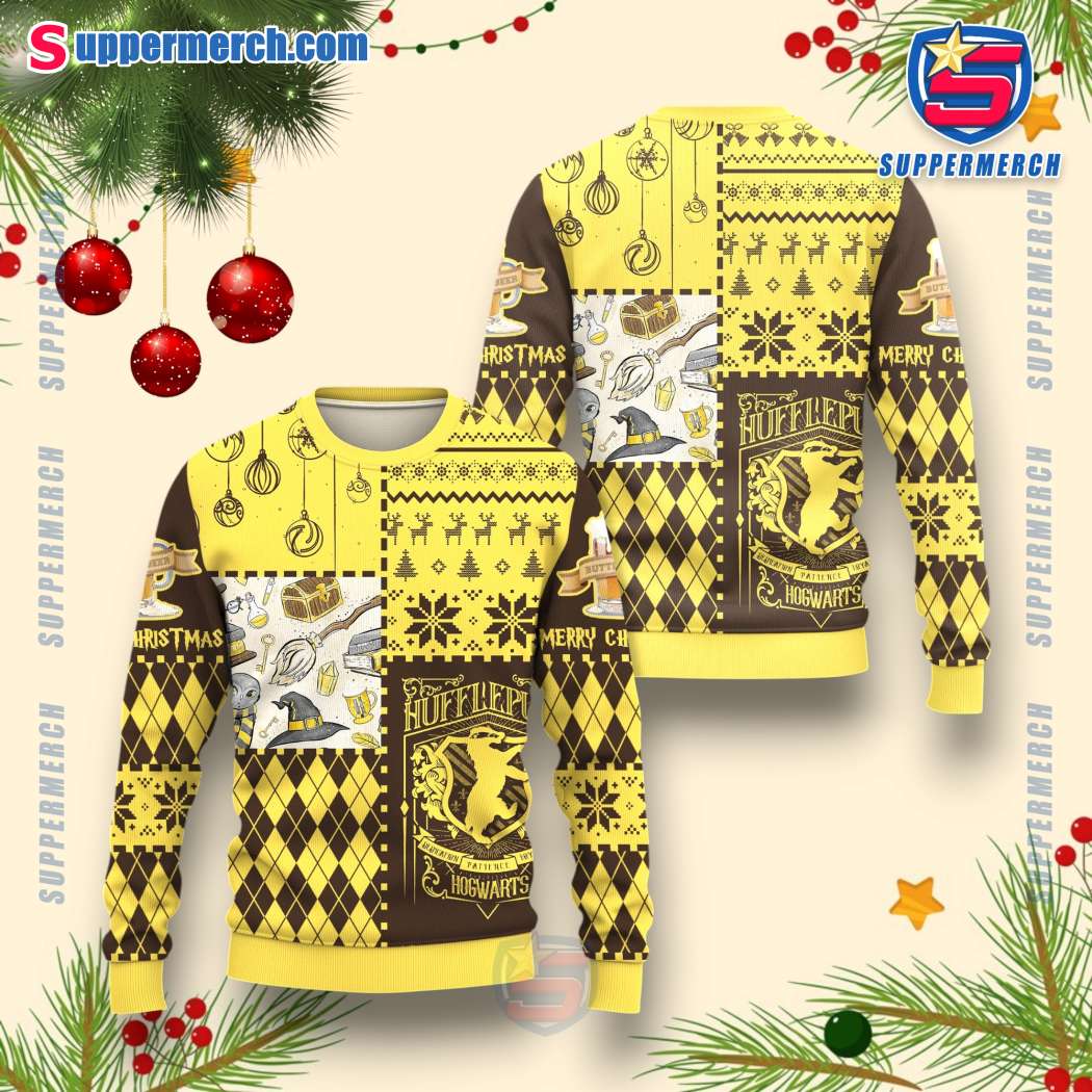 Hufflepuff Hogwarts Harry Potter Christmas Sweater 29XIowO