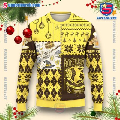 Hufflepuff Hogwarts Harry Potter Christmas Sweater-a lfyPIW4