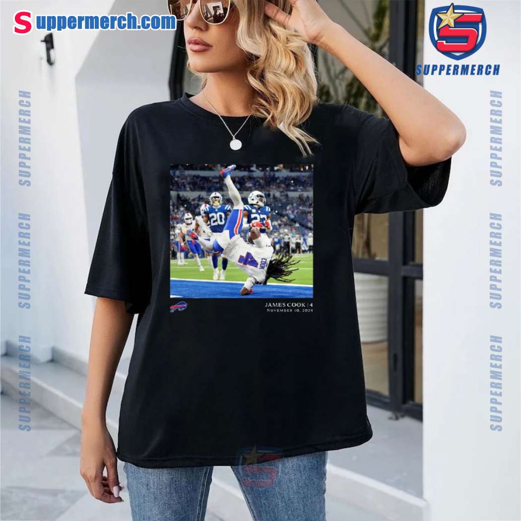 James Cook November 20, 2024 Buffalo Bills NFL Flash Features Week 10 T-shirt CnAujHM