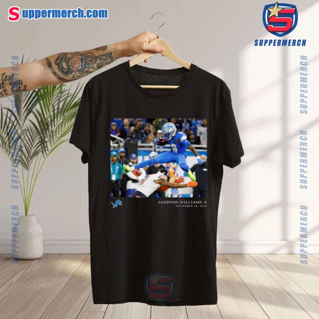 Jameson Williams November 28, 2024 Detroit Lions NFL Flash Features Week 13 T-shirt-b 68wbsuR