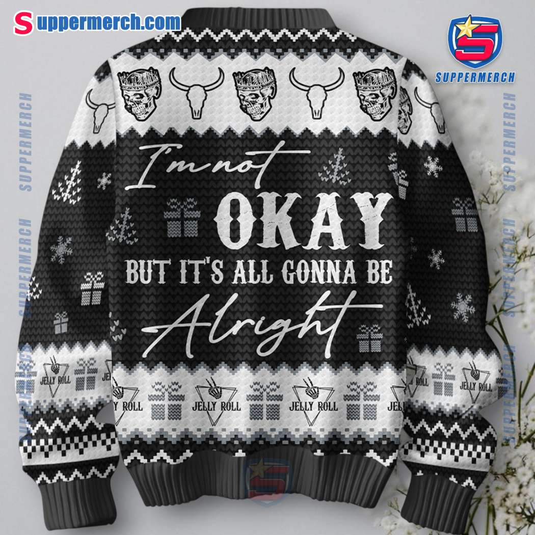 Jelly Roll I'm Not Okay But It's All Gonna Be Alright Ugly Sweater-b SKt0Tlu