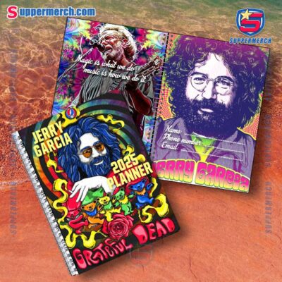 Jerry Garcia Grateful Dead 2025 Daily Planner g1tWicN
