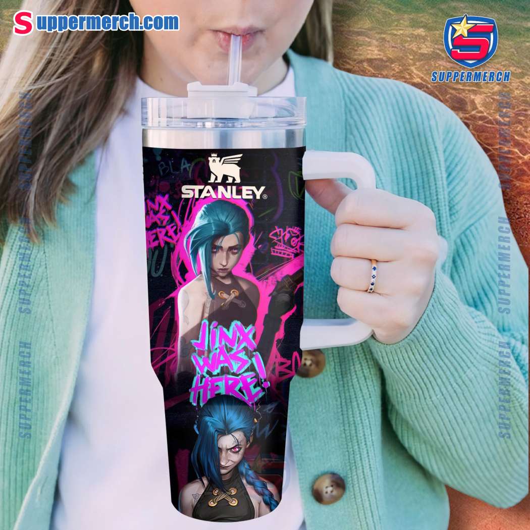 Jinx Was Here Arcane League Of Legends 40oz Tumbler With Handle-b Ie5YN0u