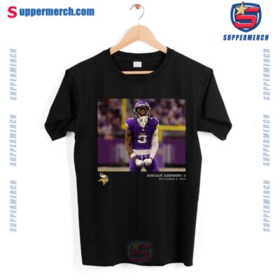Jordan Addison December 8, 2024 Minnesota Vikings NFL Flash Features Week 14 T-shirt b0tz1qj