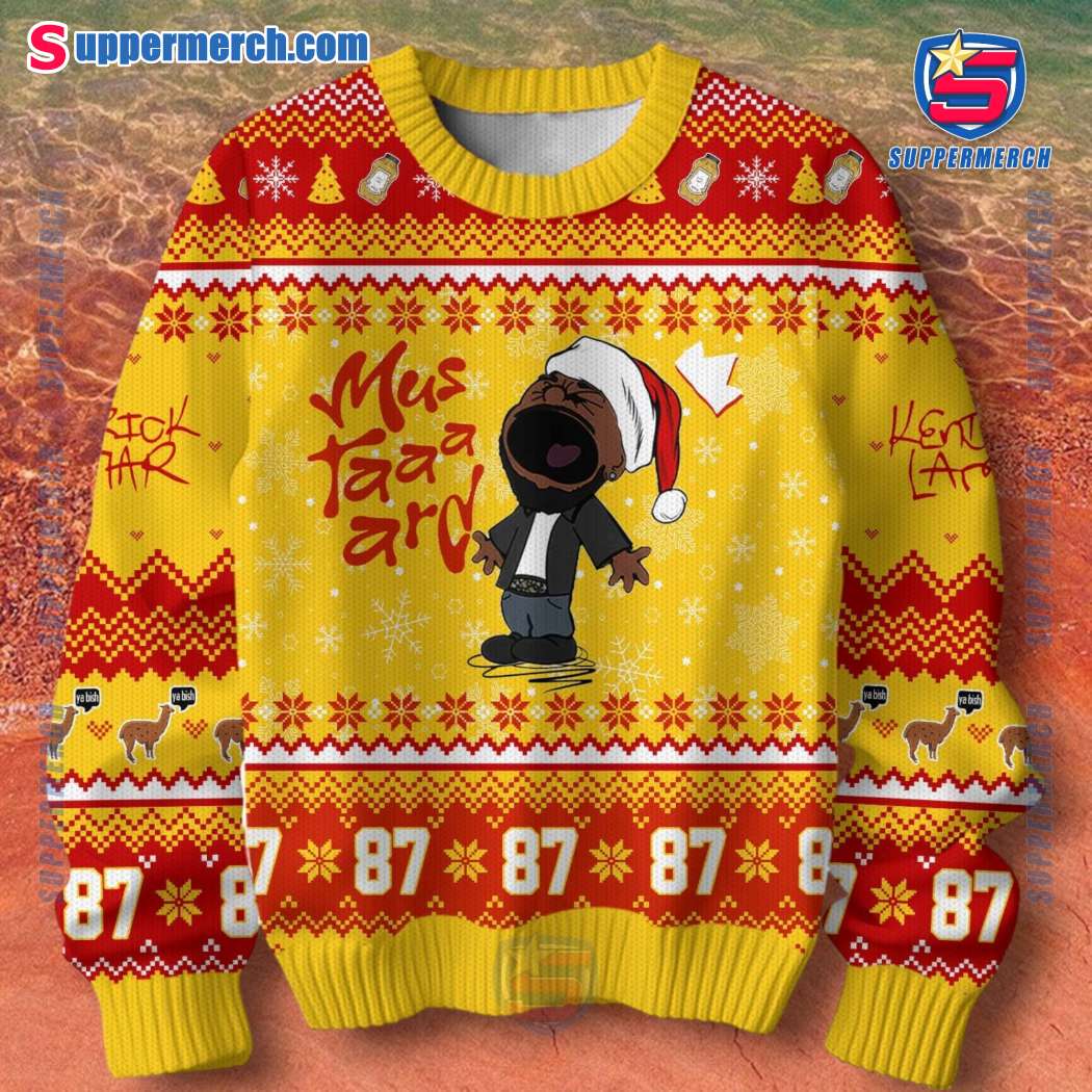 Kendrick Lamar Mustaaaard 87 Ugly Christmas Sweater-a vZB3Xxk