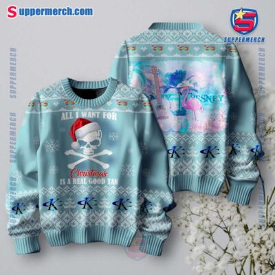 Kenny Chesney All I Want For Christmas Is A Real Good Tan Ugly Sweater WgRMYoF