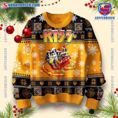 Kiss Tis The Season To Rock And Roll All Nite Ugly Christmas Sweater-a bvIm6Mc