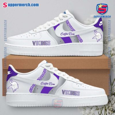Minnesota Vikings Winter Whiteout Personalized Air Force Shoes 2W5Y4sJ