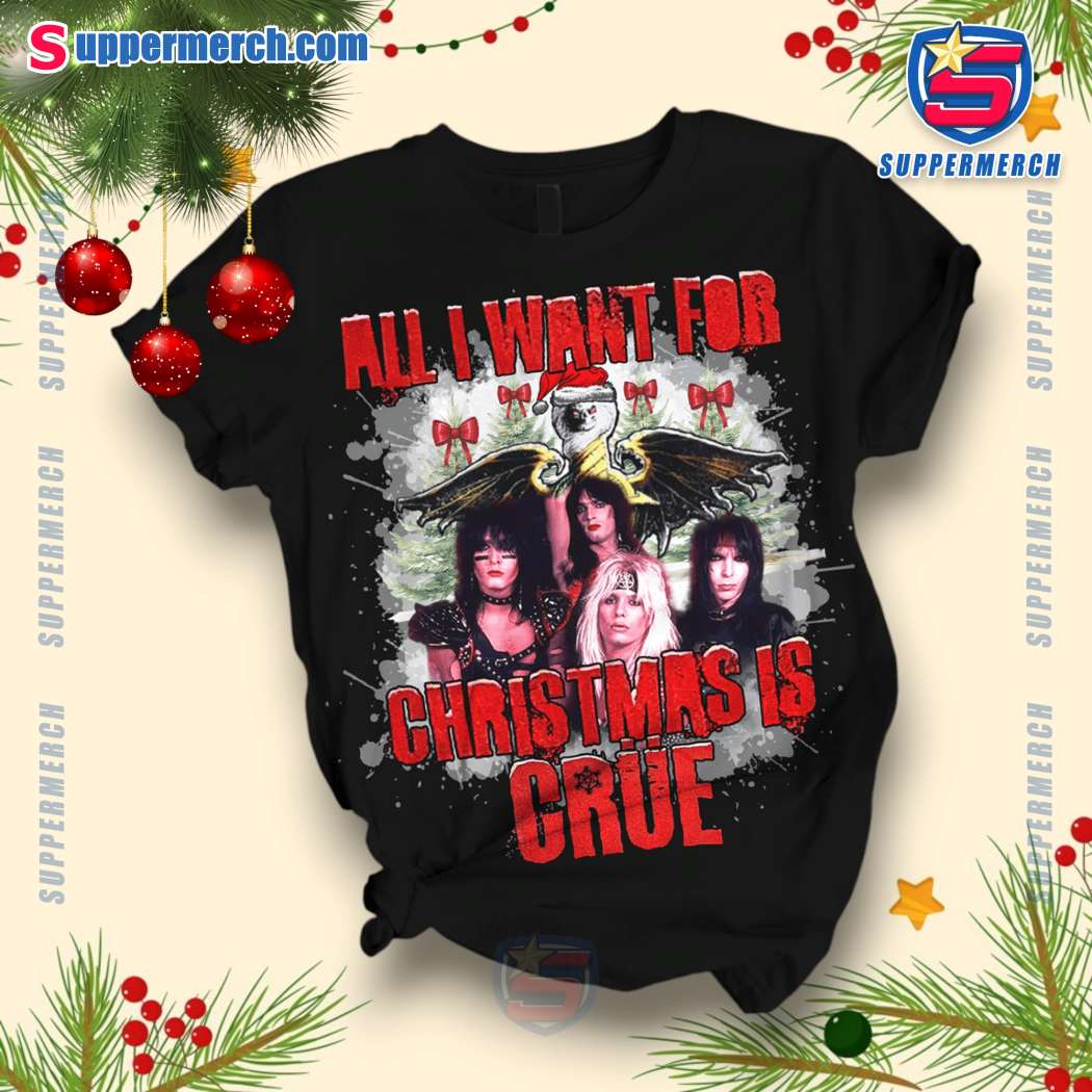 Motley Crue All I Want For Christmas Is Crue Pajamas Set-a Klk71Xn