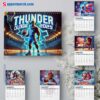 Oklahoma City Thunder Wall Hanging Calendar 2025 vZyHX8L
