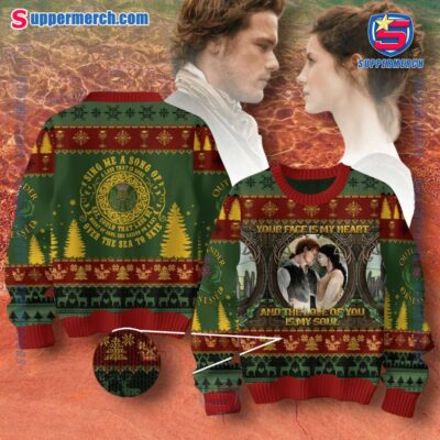 Outlander Your Face Is My Heart And The Love Of You Is My Soul Christmas Jumper Sweater XYiRuFz