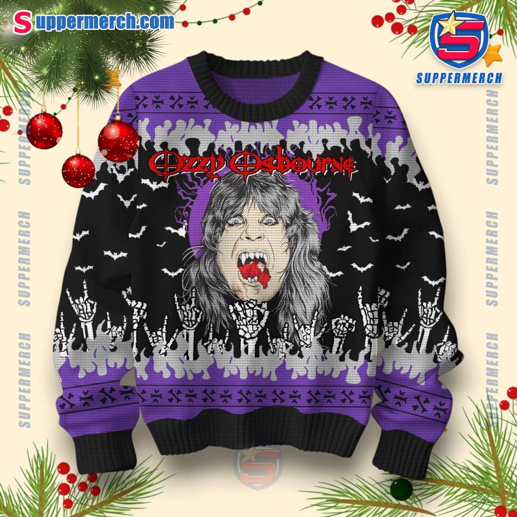 Ozzy Osbourne Prince Of Darkness Christmas Jumper-a fj5pV9x