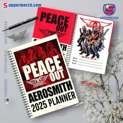 Peace Out Aerosmith 2025 Daily Planner mAthP1G