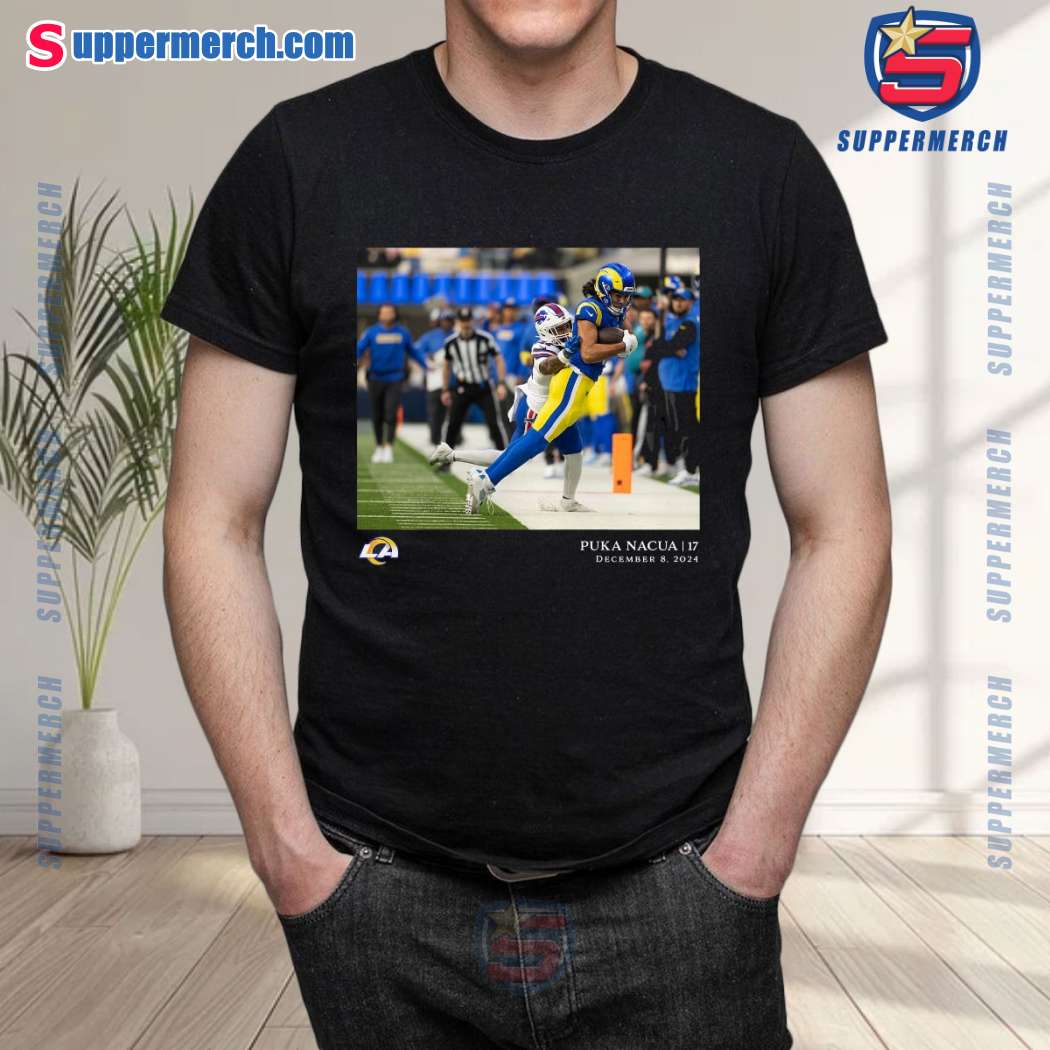 Puka Nacua December 8, 2024 Los Angeles Rams NFL Flash Features Week 14 T-shirt h1sLewI