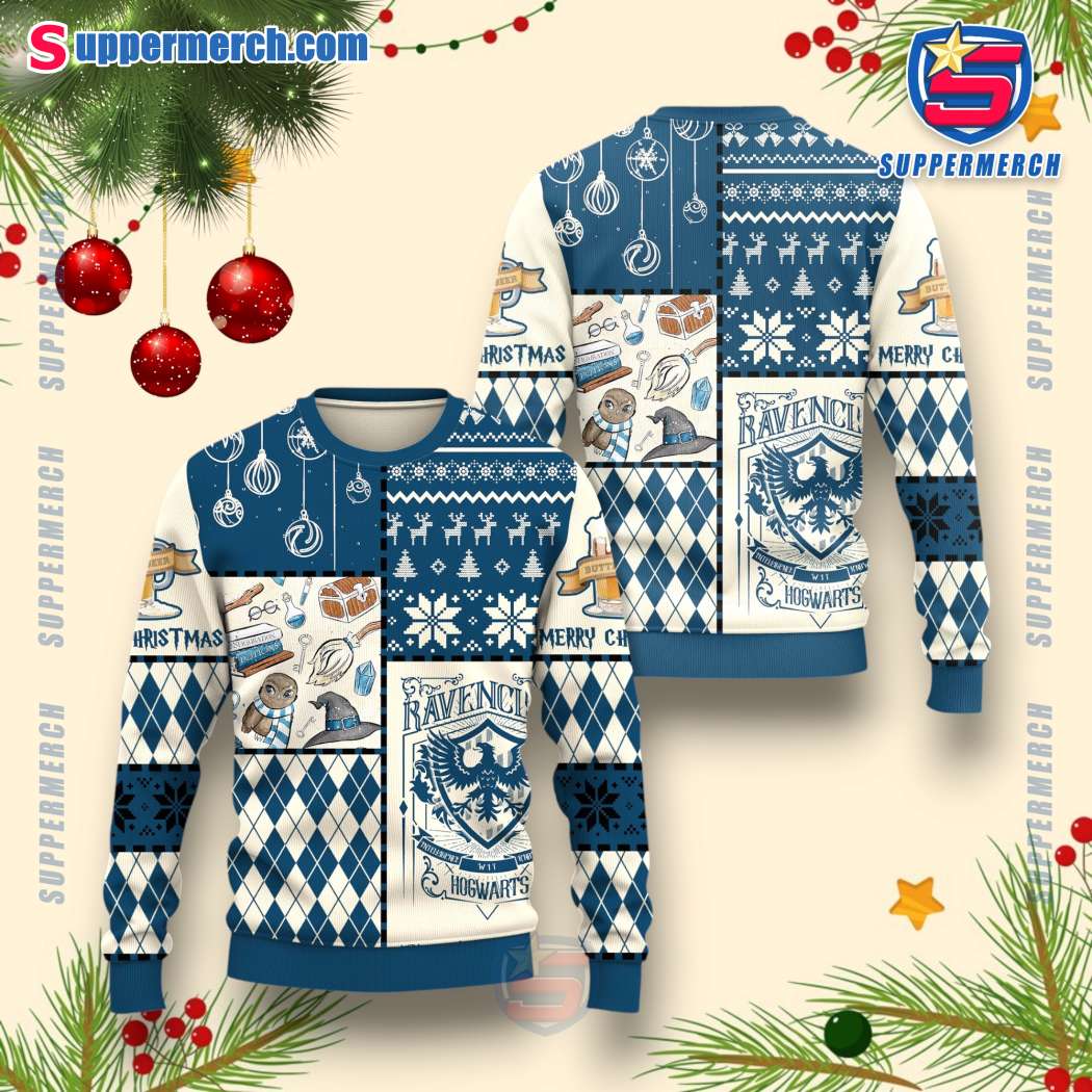 Ravenclaw Hogwarts Harry Potter Christmas Sweater odfNuHm