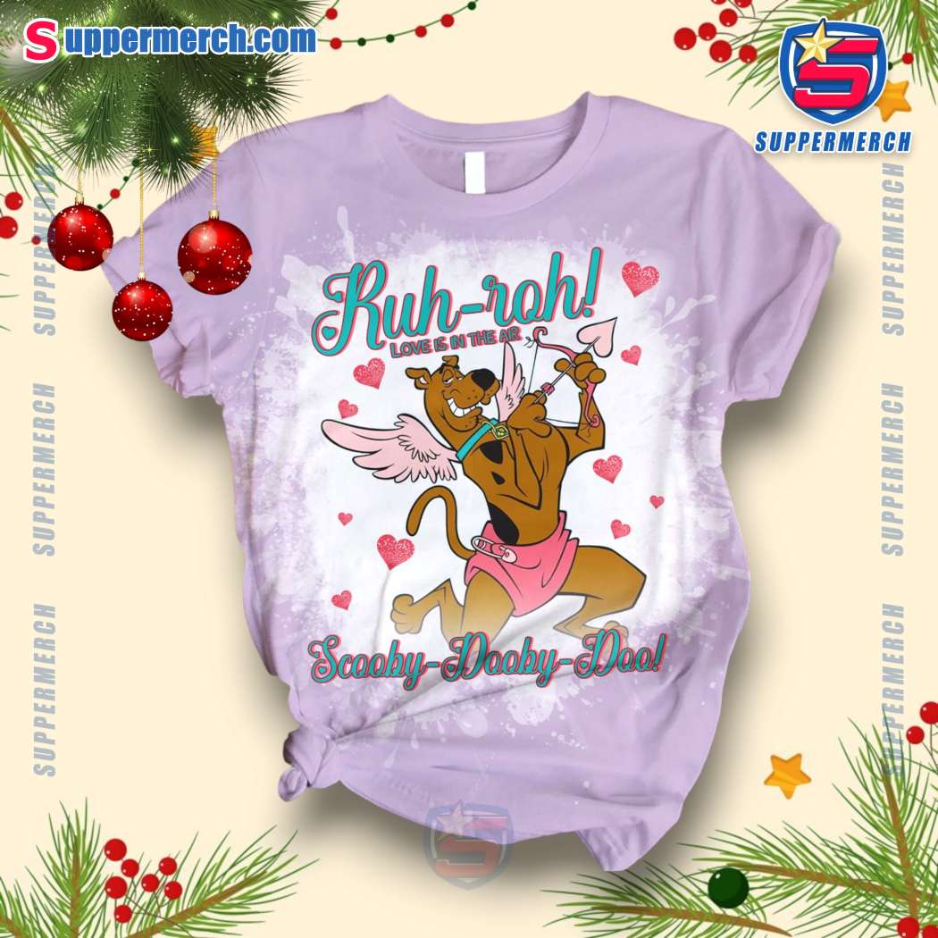 Ruh-roh Love Is In The Air Scooby-dooby-doo Pajamas Set-b vE8fsr9