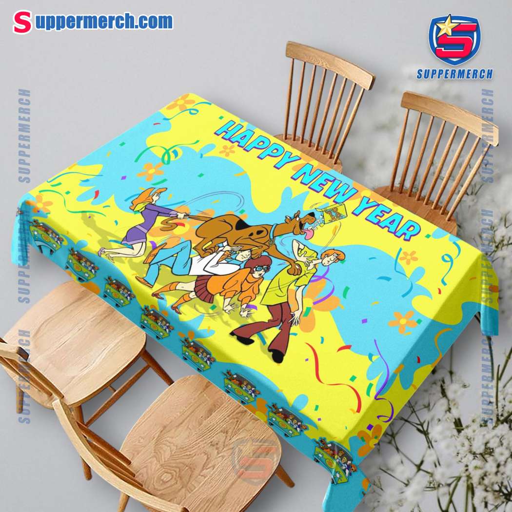 Scooby-doo Happy New Year Square Tablecloth igDo1ZB