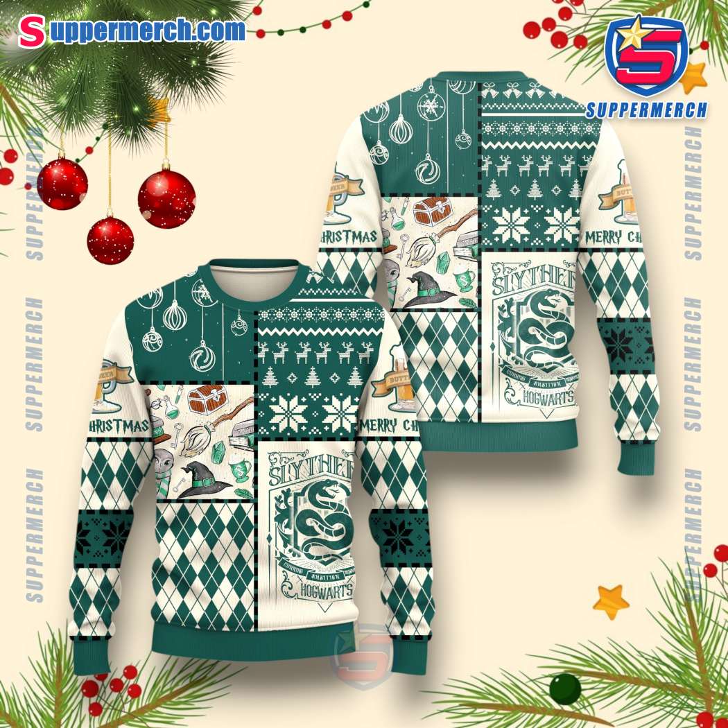 Slytherin Hogwarts Harry Potter Christmas Sweater rB7PsL1