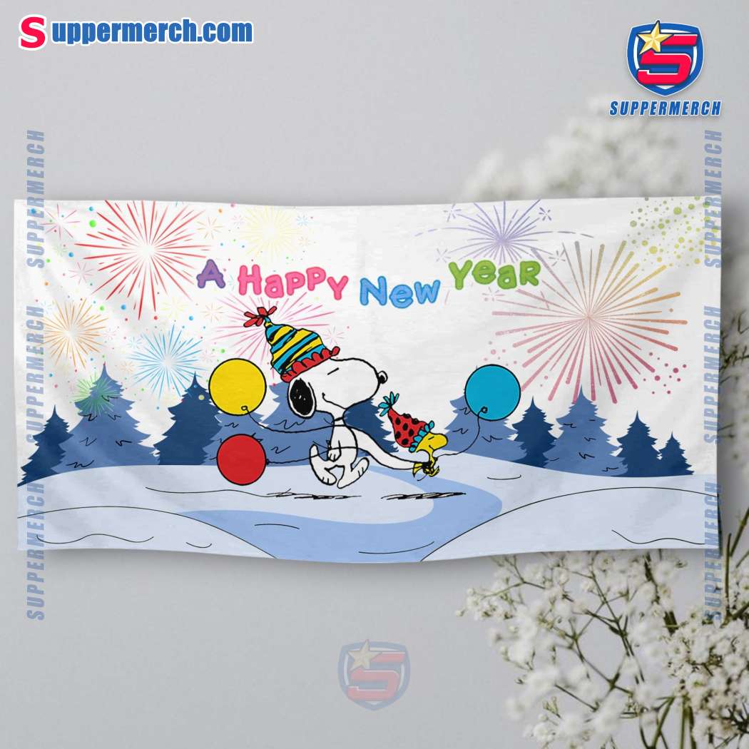 Snoopy A Happy New Year Square Tablecloth-a tfLuvgG