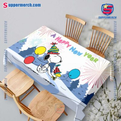 Snoopy A Happy New Year Square Tablecloth trAL2Gg